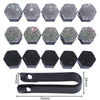 21pcs/set Diamond-encrusted Wheel Caps Tire Screw Protective Covers, Color: 17 White Diamond