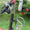 Bicycle Aluminum Alloy Bottle Cage Conversion Seat Fixed Adjustable Bottle Cage(Silver)