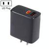 LZ-1130 PD 20W Type-C+QC 3.0 USB Fast Charger, Plug Type:US Plug(Black)