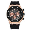 OCHSTIN 6100E Multifunctional Quartz Waterproof TPU Strap Men Watch(Rose Gold+Black)