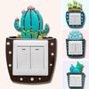 Luminous Three-dimensional Cactus Switch Sticker Socket Panel Cover Decor, Style: Cactus