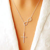 Women Fashion Lovely Chic Long Silver Sweater Chain Pendant Necklaces(Leaf double chains)
