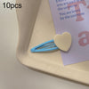 10pcs Colorful Love Children Hair Clip Hair Accessories(White Heart)