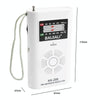 BAIJIALI KK-206 Mini Portable Radio Retro Pointer Multifunctional FM / AM Radio(White)