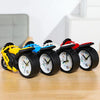 Motorcycle Alarm Clock Ornaments Creative Child Gift Clock(Yellow Motorcycle Racing)