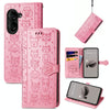 For ASUS Zenfone 10 Cat and Dog Embossed Leather Phone Case(Pink)