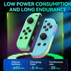 JOY-02 Gaming Left And Right Handle With RGB Lights Body Feel Bluetooth Gamepad For Switch / Switch OLED / Switch Pro / Switch Lite / Switch Joycon(Green Blue)