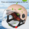 BY-1292 Unisex Motorcycle Frosted Protective Short Mirror Half Helmet (White)