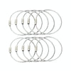 JJ11087 10pcs Stainless Steel Wire Ring Key Ring Wire Chain Key Chain