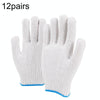 600G 12pairs Labor Protection Wear-Resistant Cotton Gloves Thickened Construction Site Work Gloves
