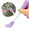 2pcs Dual Head Silicone Face Mask Brush Face Cleansing Massage Brush Mud Mask Applicator(Rose)