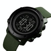 SKMEI 1426 Multifunctional Outdoor Fashion Noctilucent Waterproof Black Machine Rubber Ring Digital Watch (Army Green)