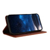 For Samsung Galaxy S22 Ultra 5G Strong Magnetic Frosted Flip Leather Phone Case(Coffee Color)