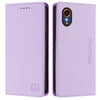 For Samsung Galaxy XCover 7 5G Global RC01 Dual-Folded Magnetic Suction RFID Leather Phone Case(Light Purple)