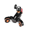 YELANGU L4X-BC Camera Wheel Dolly II Electric Track Slider 3-Wheel Video Pulley Rolling Dolly Car with Ballhead, Load: 3kg (Black)