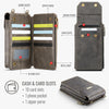 CaseMe Me40 Vertical Multifunctional Shoulder Crossbody Phone Bag(Coffee)