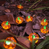 LED Halloween 3D Pumpkin String Lights Bar Shop Ambience Scene Layout Decorative Lanterns, Style: 30 LEDs Flashing(Warm White)