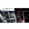 Car Carbon Fiber Central Air Outlet Decorative Sticker for Infiniti Q50 2014-2020, Left and Right Drive(Red)