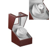 Leather Single Watch Box Electric Motor Watch Shaker Automatic Watch Shaker US Plug(Brown)