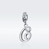 S925 Sterling Silver 26 English Letter Pendant DIY Bracelet Necklace Accessories, Style:G