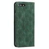 For iPhone 7 Plus / 8 Plus Lucky Flowers Embossing Pattern Magnetic Horizontal Flip Leather Case with Holder & Card Slots(Dark Green)