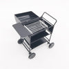 1:12 Mini House Toy Simulation Outdoor Square Cart Oven(Black)