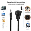 3.5mmTRS Stereo Thread Fixed Embedded Ground Plug Panel Audio Cable, Length: 0.3m(Female to Female)