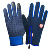 Winter Outdoor Riding Sports Waterproof Touch Screen Glove, Size: XL(H043 Blue)