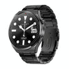 KT62 1.36 inch TFT Round Screen Smart Watch Supports Bluetooth Call/Blood Oxygen Monitoring, Strap:Steel Strap(Black)