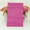 50 PCS Multi size Linen Jute Drawstring Gift Bags Sacks Wedding Birthday Party Favors Drawstring Gift Bags, Size:17x23cm(Rose Red)