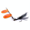 HENGJIA SP304 6.5cm 13g Feather Hook Rotating Sequin Road Lure Bait(Orange Red)