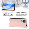 For Samsung Galaxy A22 4G RC01 Dual-Folded Magnetic Suction RFID Leather Phone Case(Pink)