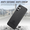 For Samsung Galaxy A35 5G Twill Fabric Leather Skin Back Phone Case(Black)