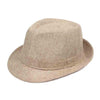 Khaki Fashion Seaside Sun Visor Hat Folding Net Surface Jazz Hat, Size:58cm