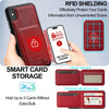 For iPhone XS Max LC.IMEEKE L3 Series Detachable RFID Card Bag Magsafe Phone Case(Red)