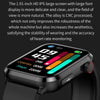ET210 1.91 inch IPS Screen IP67 Waterproof Leather Band Smart Watch, Support Body Temperature Monitoring / ECG (Brown)