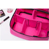 Cosmetic Bag Large Capacity Simple Wash Bag Travel Waterproof Portable Cosmetic Storage Bag, Style:Net Pocket(Rose Red)