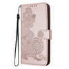 For Samsung Galaxy A26 5G Datura Flower Embossed Flip Leather Phone Case(Rose Gold)
