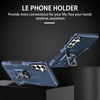 For Samsung Galaxy A25 4G Ring Holder Armor Hybrid Phone Case(Blue)