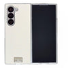 For Samsung Galaxy Z Fold Special Transparent Edge Litchi Texture Phone Case(White)