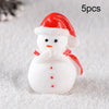 5pcs Christmas Decoration Accessories Micro Landscape Christmas Gift Resin Small Ornament, Style: Christmas Snowman No.12