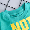 Spring and Autumn Boys Clothing Letters Pattern Round Neck Long Sleeve T-Shirt + Trousers Sports Set, Size:80cm(Green)