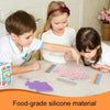 Children Educational Toys Stress Relief Silicone Sensory Activity Board(Pink)