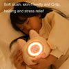 F-CL-03 Plush Cake Rabbit Night Lights Student Dormitory Cute Demon Eye Vibration Clock Light(Strawberry Rabbit)
