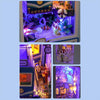 DIY Assembled LED 3D House Model Bookends Kid Toys Glowing Birthday Gift, Color: TC39 Underwater Guide