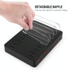 X6 96W 2.4A 8 USB Ports Smart Charger with Detachable Bezel, UK Plug(Black)