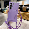 For Samsung Galaxy A54  5G Liquid TPU Card Bag Four Corner Shockproof Phone Case(Purple)
