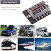 1 in 12 Out Fuse Box Screw Terminal Section Fuse Holder Kits with LED Warning Indicator for Auto Car Truck Boat