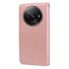 For Xiaomi Redmi A3 Rose Embossed Flip PU Leather Phone Case(Rose Gold)