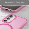 For Samsung Galaxy S23 5G MagSafe Frosted Translucent TPU + PC Full Coverage Phone Case(Pink)